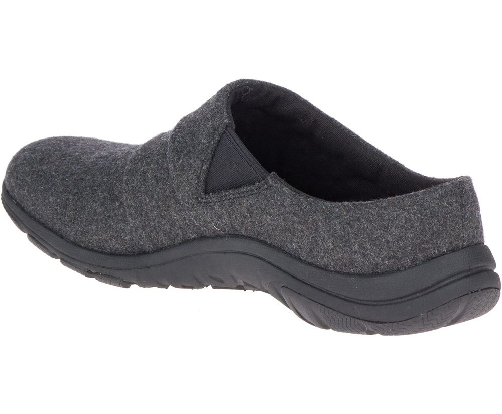 Slip On Senhora - Merrell Dassie Stitch Slide Wool - Pretas - WRP524719